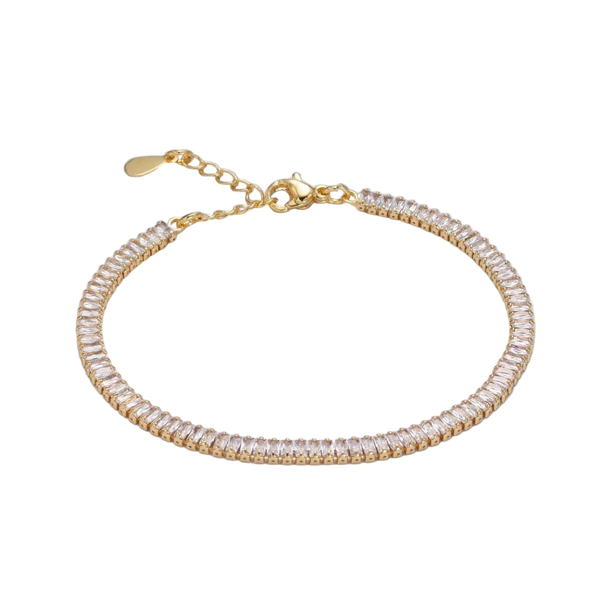 Golden baguette bracelet