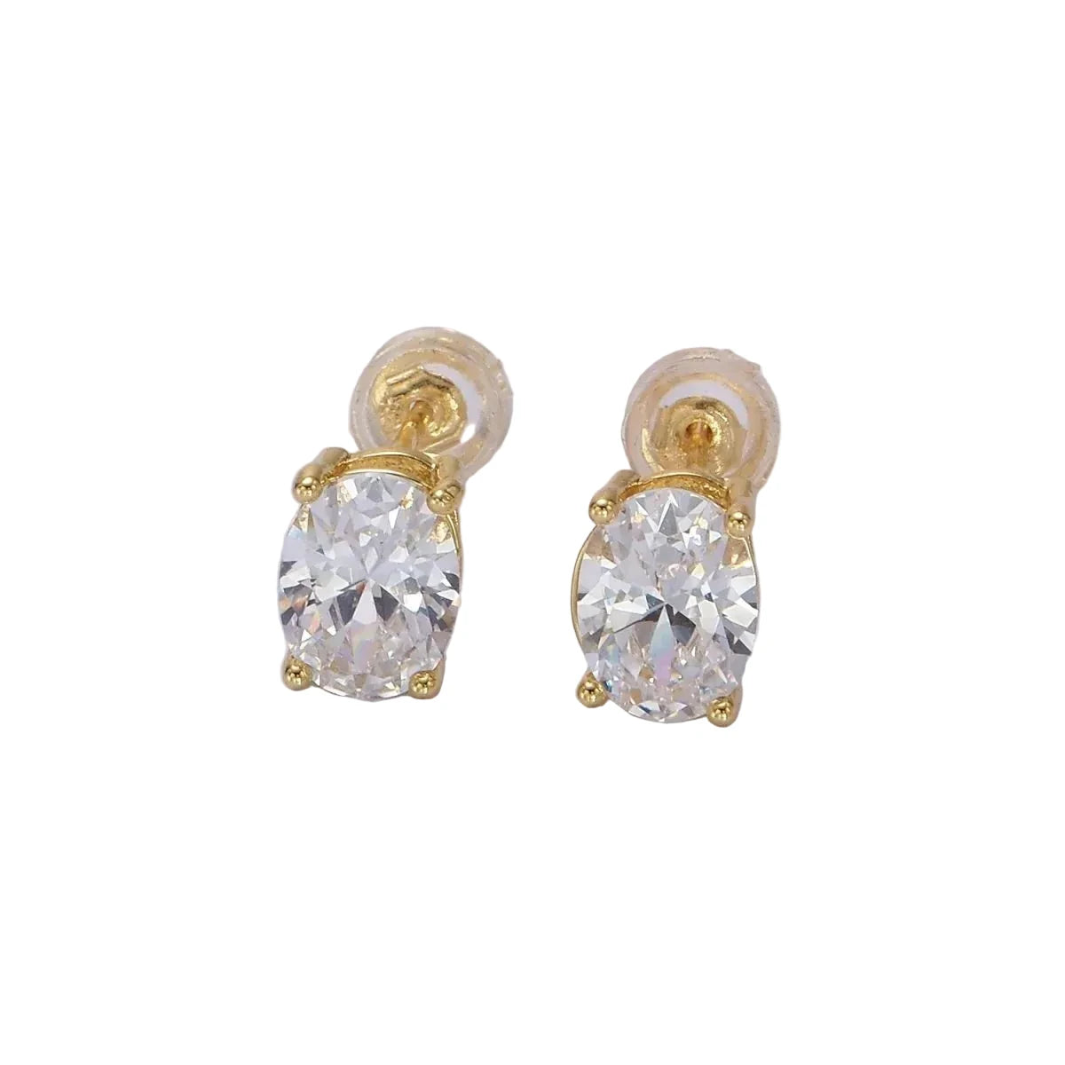 Oval CZ Stud