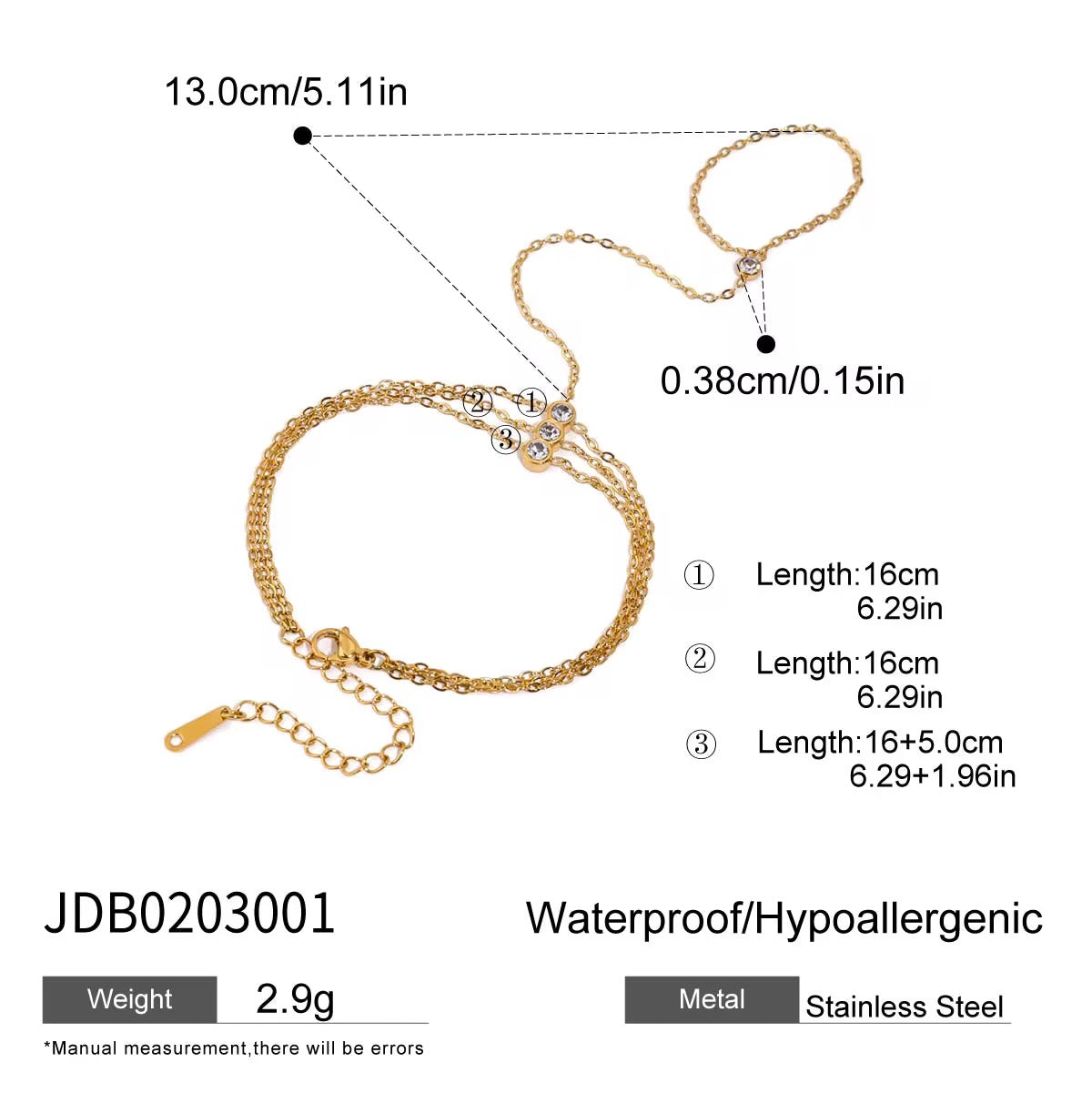 Palm Paradise Hand Chain