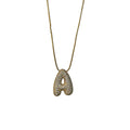 Jumbo Bubble Letter Initial Necklace