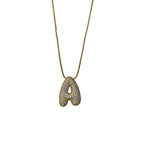 Jumbo Bubble Letter Initial Necklace