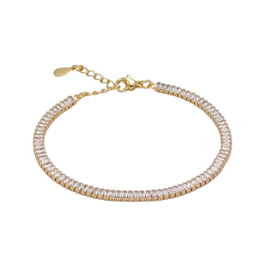Golden baguette bracelet