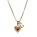 Heart led initial necklace