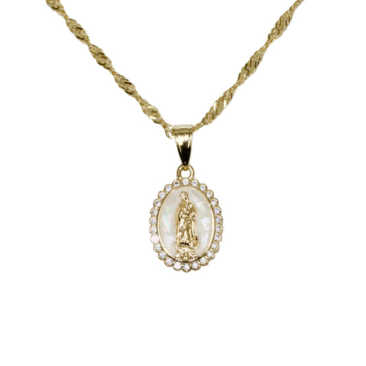 Opal Virgencita Necklace