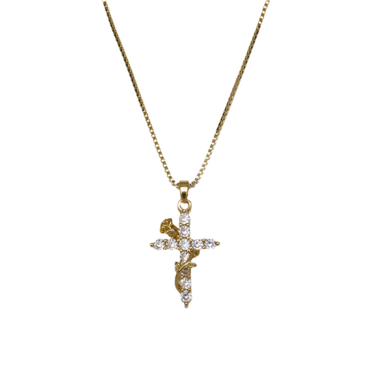 Amor eterno cross necklace