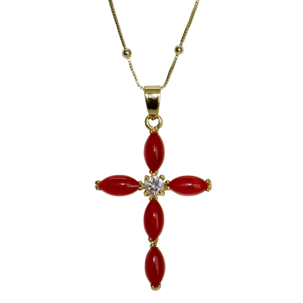Scarlet Cross Necklace