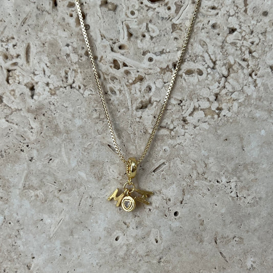 Mom charm necklace