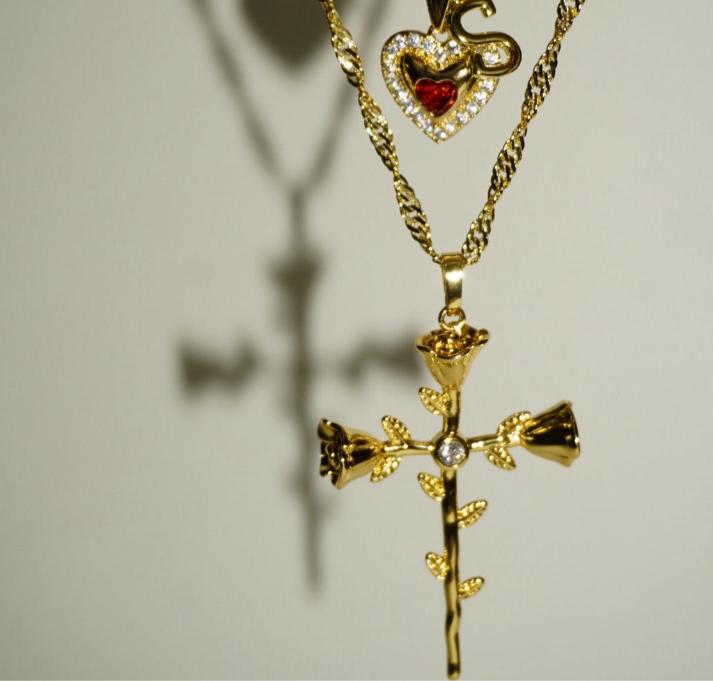 Matters of the Heart cross Necklace