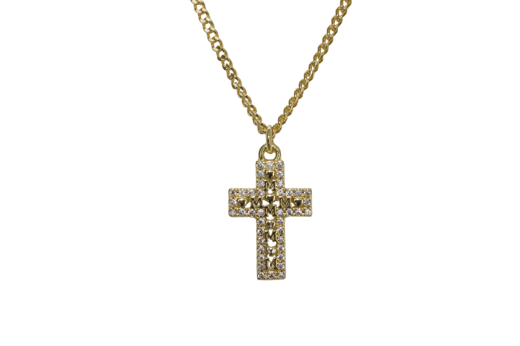 Mothering you cross necklace