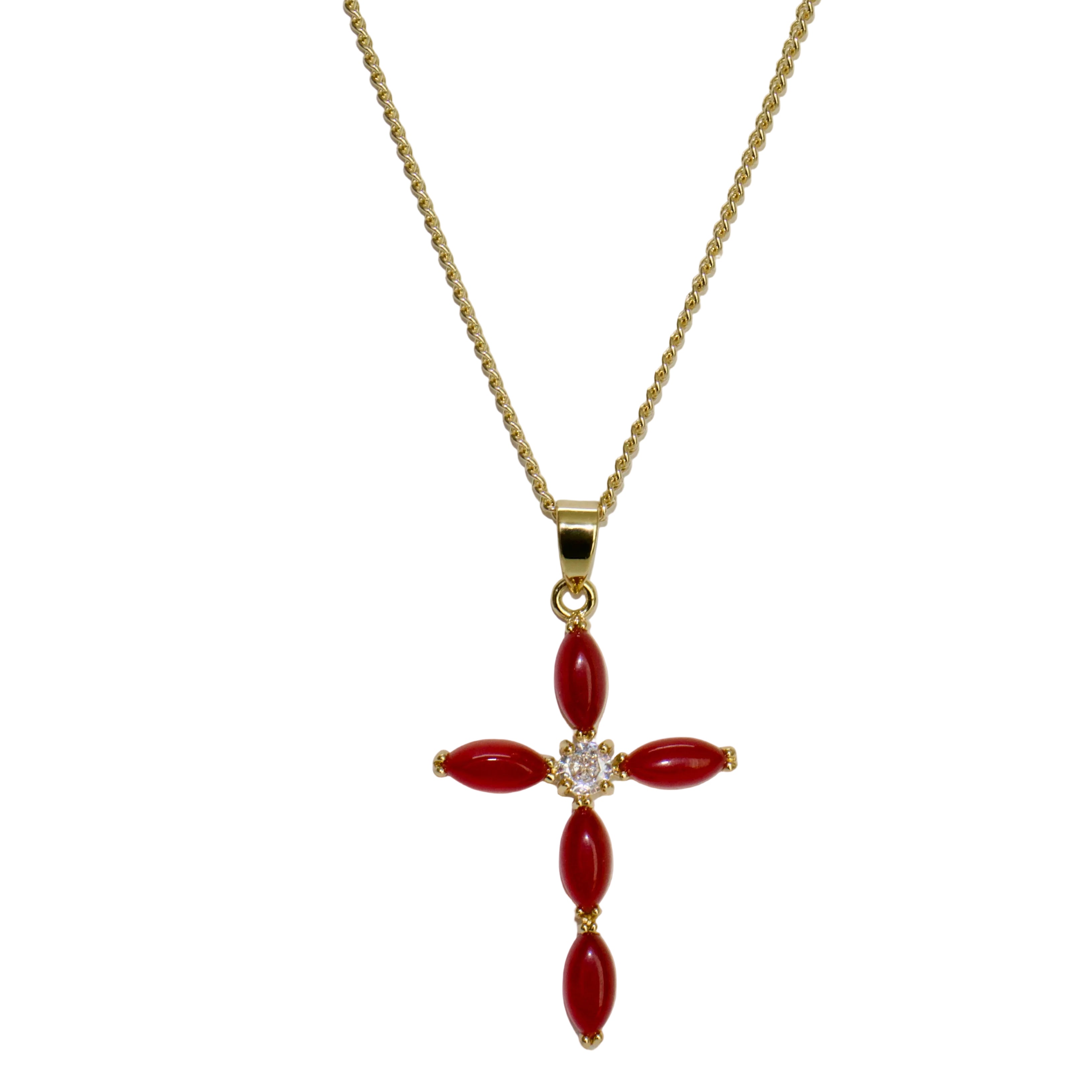 Scarlet Cross Necklace