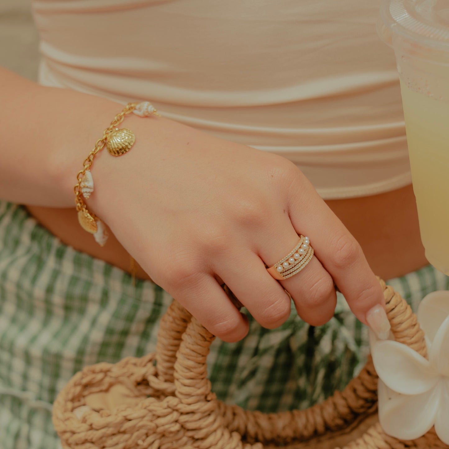 Seashell Whispers Charm Bracelet