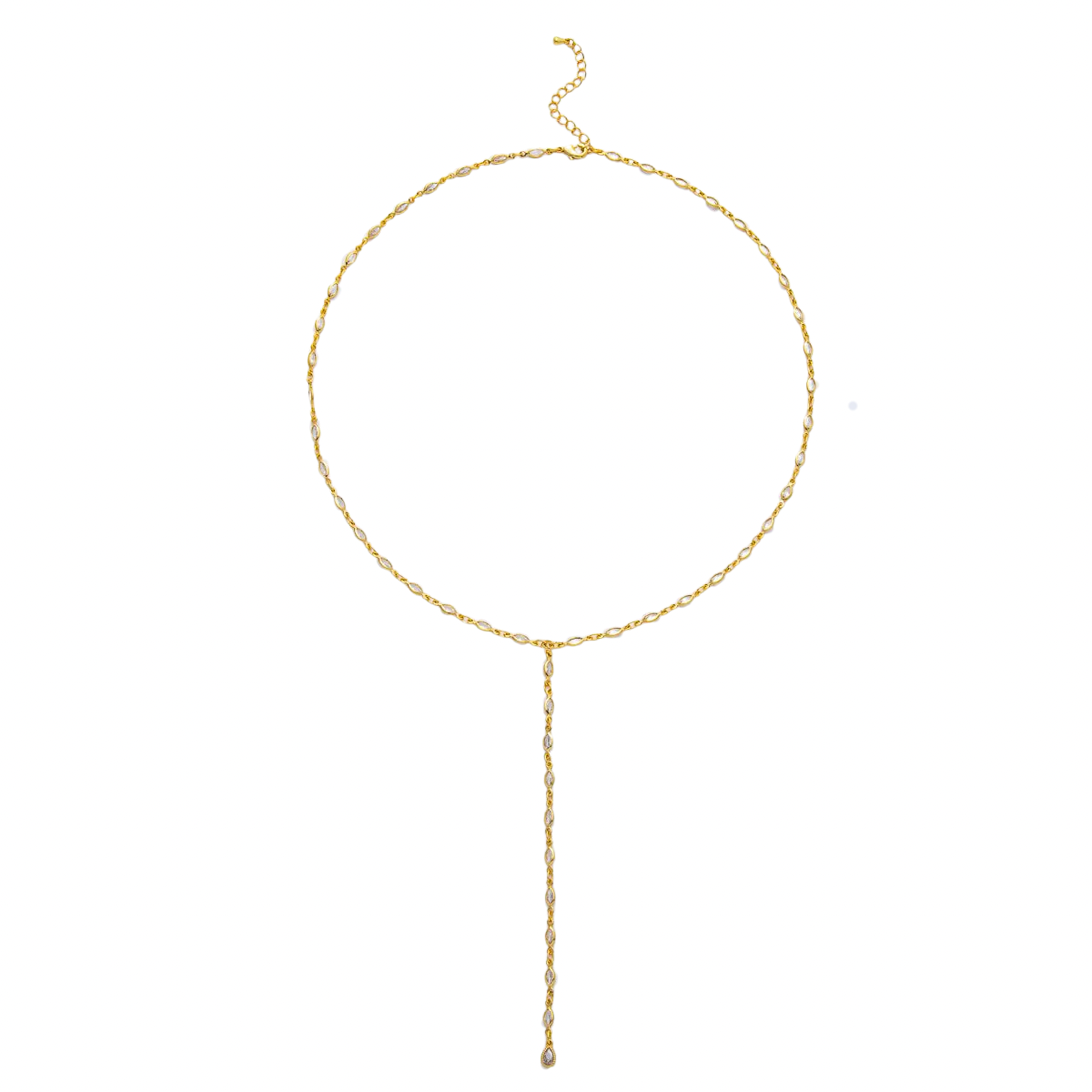 Halo lariat necklace