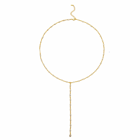 Halo lariat necklace